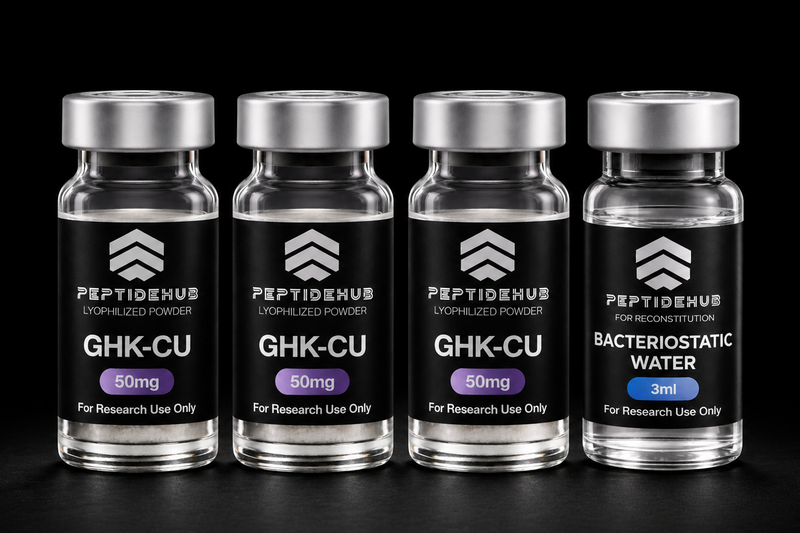 GHK-Cu 50mg — Research Series (3 Pack + BAC Water)