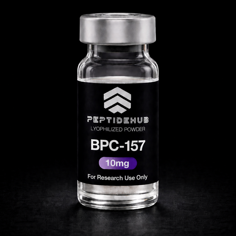 BPC-157 research-grade peptide product presentation image from Aussie Peptide Hub
